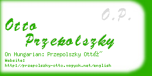 otto przepolszky business card